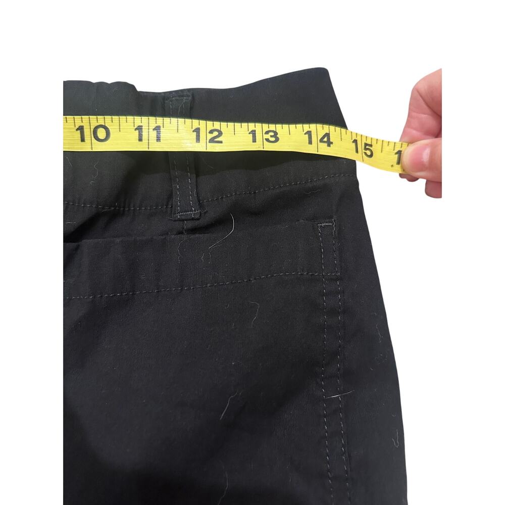 Maeve Anthropologie The Colette Cropped Wide Leg Pants Black Magic Fabric 29 - Picture 5 of 8